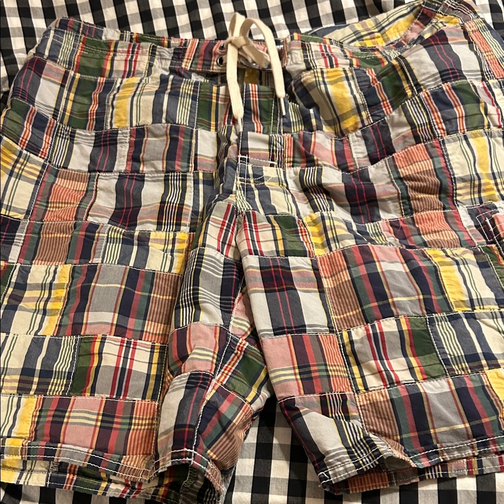 Polo by Ralph Lauren Multicolor Patchwork Plaid Swim Trunk